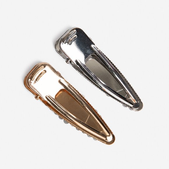 NEW! 3" Sparkly Gold and Silver Hair Clips - Picture 2 of 2